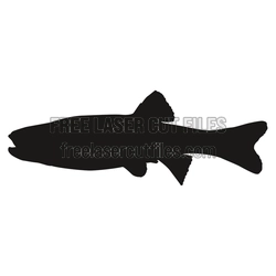 Free Fish Silhouette Laser Cut File, Ready to Cut