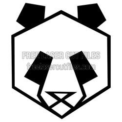 Geometric Polygon Panda SVG Ready to Cut