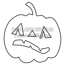 Halloween Pumpkin Jack-o'-Lantern Laser Cut Template