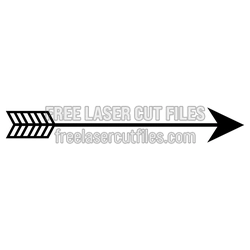 Modern Arrow Sign Vector for Laser Cutting