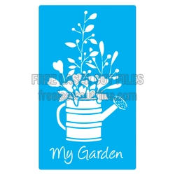 My Garden Watering Can Stencil Laser Cut File