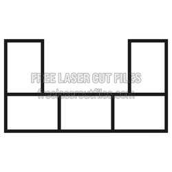 Photo Frame Collage with Phrase Cutouts, Laser Ready