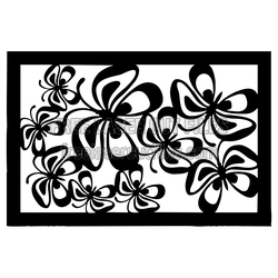 Decorative Butterfly Panel Template for Laser Cutting