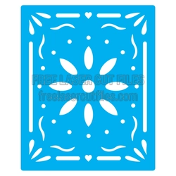 Decorative Floral Stencil Panel for Laser Cutting