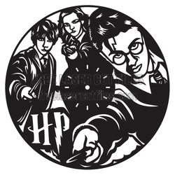 Harry Potter Style Wizard Clock Face Laser Cut Template