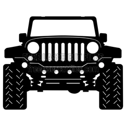 Jeep Front Silhouette Laser Cut Car Wall Sign