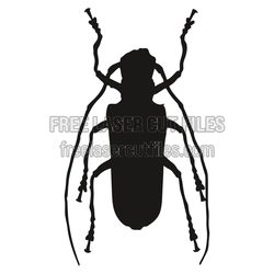 Long-Horn Beetle Silhouette Ready to Cut Laser File