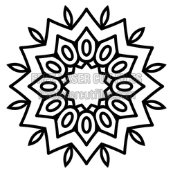 Sacred Floral Mandala Cut File for Laser Projects