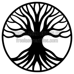 Tree of Life Round Sign Laser Cut File, Ready to Cut
