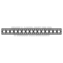 Decorative Geometric Screen Panel Laser Cut Template