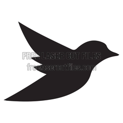 Flying Bird Silhouette Free Laser Cut File