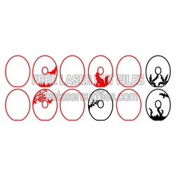 Free O Alphabet Monogram Inserts for Laser Cutting