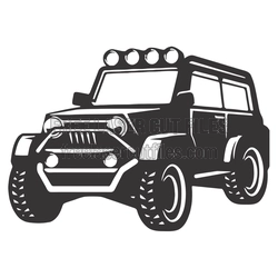 Off-Road Jeep Silhouette Laser Cut File, Ready to Cut