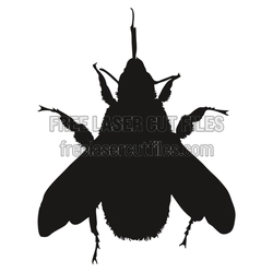 Realistic Bee Silhouette Laser Cut File, Ready to Cut