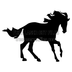 Running Horse Silhouette Laser Cut File, Ready to Cut