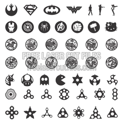 Earrings Laser Cut File Bundle – 3D Charms & Cute Dangles