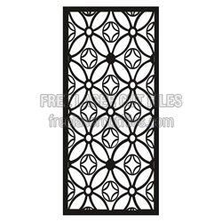 Geometric Floral Panel Laser Cut Design, Ready to Cut