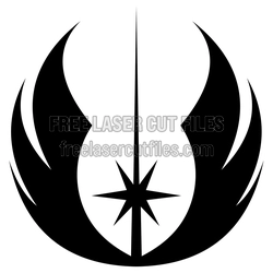 Jedi Order Emblem Laser Cut Stencil Template