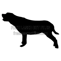 Walking Dog Silhouette Laser Cut File, Ready to Cut