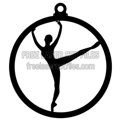 Ballet Dancer Ornament Laser Cut Design, Free DXF File