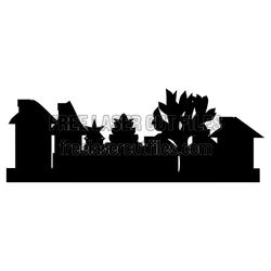 Christmas Cityscape Laser Cut File, Ready to Cut Decor