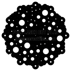 Decorative Bubble Circle Clock Design, Ready to Cut