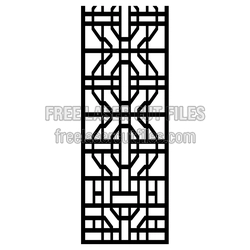 Decorative Geometric Door Screen Panel, Laser Ready