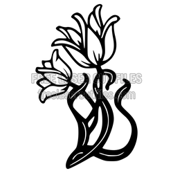 Elegant Floral Flower Vector for Laser Cut Decor