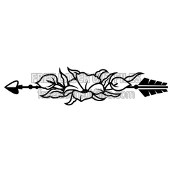 Floral Arrow Clipart Laser Cut Design, Ready to Cut