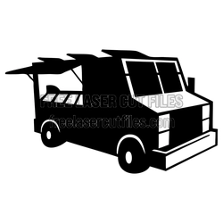 Food Truck Clipart Laser Cut File, Ready to Cut Design