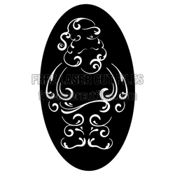 Santa Claus Christmas Clipart Laser Cut Ornament Design