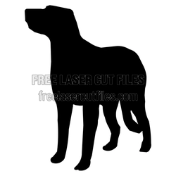 Standing Dog Silhouette Laser Cut File, Ready to Cut