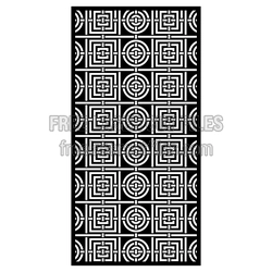 Geometric Door Panel Pattern Laser Cut Template