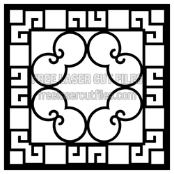 Ornamental Square Screen Panel Ready to Cut Laser File