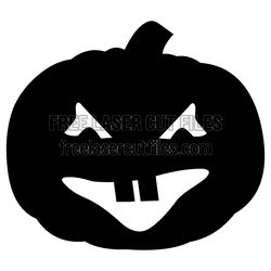 Scary Pumpkin Silhouette SVG for Halloween Projects