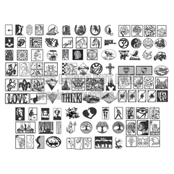 Mixed Laser Cut Stencil Set, Ready to Cut SVG Collection