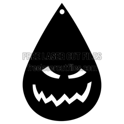 Spooky Pumpkin Halloween Ornament, Ready to Cut