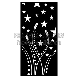 Star and Floral Decorative Panel Laser Cut Design