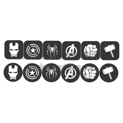 Superhero Logo Icon Set for Laser Cut Projects