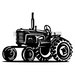 Vintage Tractor Silhouette Laser Cut File, Ready to Cut