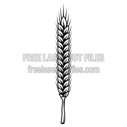 Wheat Clipart Laser Cut File for DIY Decor Projects