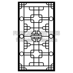 Decorative Door Screen Panel SVG for Laser Cutting