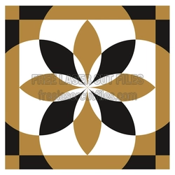 Geometric Floral Panel Laser Cut Pattern