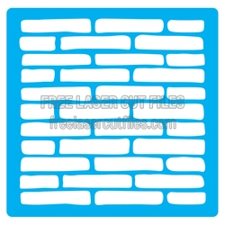 Laser Cut Brick Pattern Stencil Panel for DIY Decor