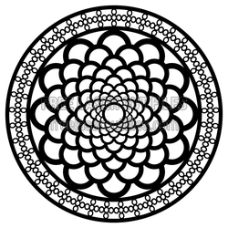 Layered Round Mandala Pattern Laser Cut File