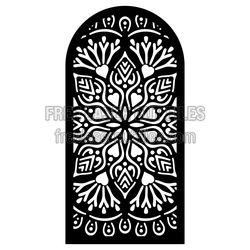 Ornamental Arched Screen Panel Laser Cut Design
