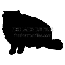 Sitting Cat Silhouette Laser Cut File, Ready to Cut