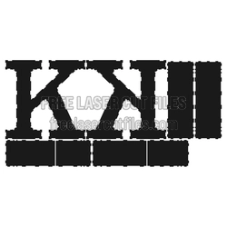 3D Letter K Laser Cut Template, Ready to Cut