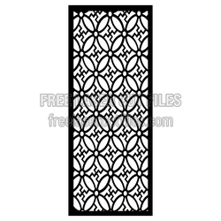 Decorative Geometric Door Panel Pattern, Laser Ready File