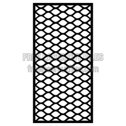 Decorative Lattice Door Panel Laser Cut Pattern